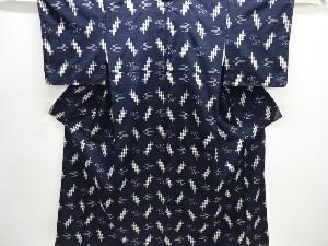 絣柄織出し手織り紬着物